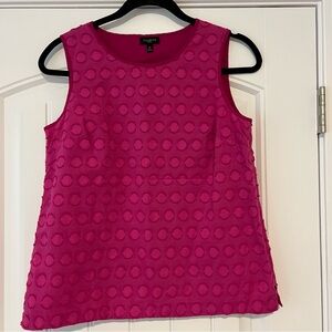 Talbots Fuchsia Textured Sleeveless Blouse